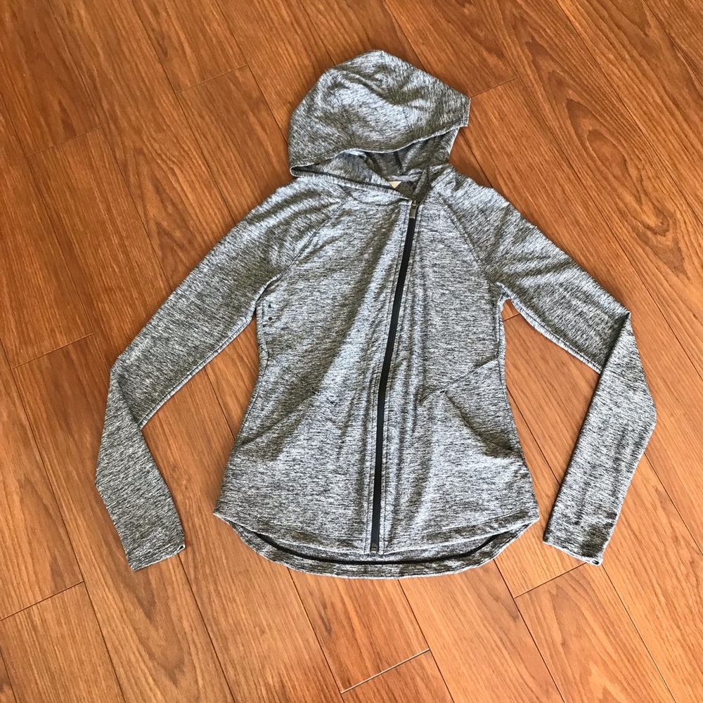 Athleta Diagonal Zipper Hoodie Jacket Size XXS